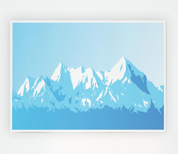 The Blue Mountain Snow Print Poster Wall Art