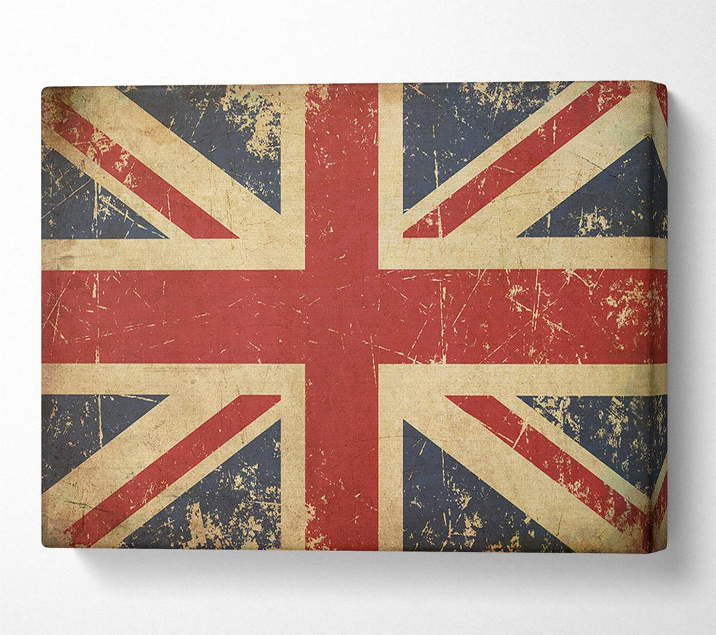 Picture of Grunge Union Jack Erosion Canvas Print Wall Art
