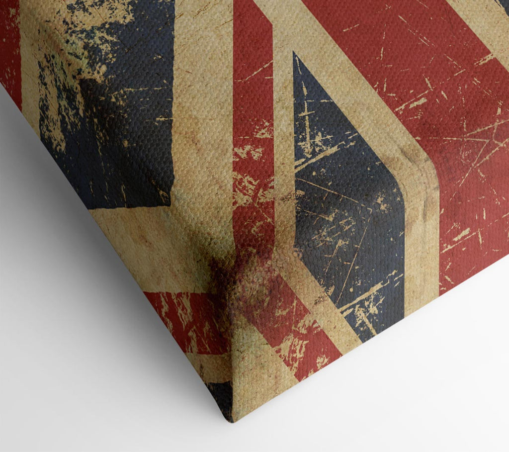 Picture of Grunge Union Jack Erosion Canvas Print Wall Art