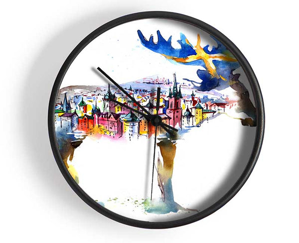 The Moose Town Clock - Wallart-Direct UK