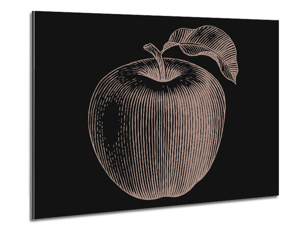 The Drawn Apple Metal Print