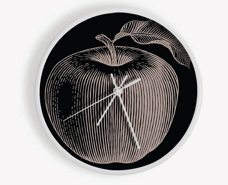 The Drawn Apple Clock - Wallart-Direct UK