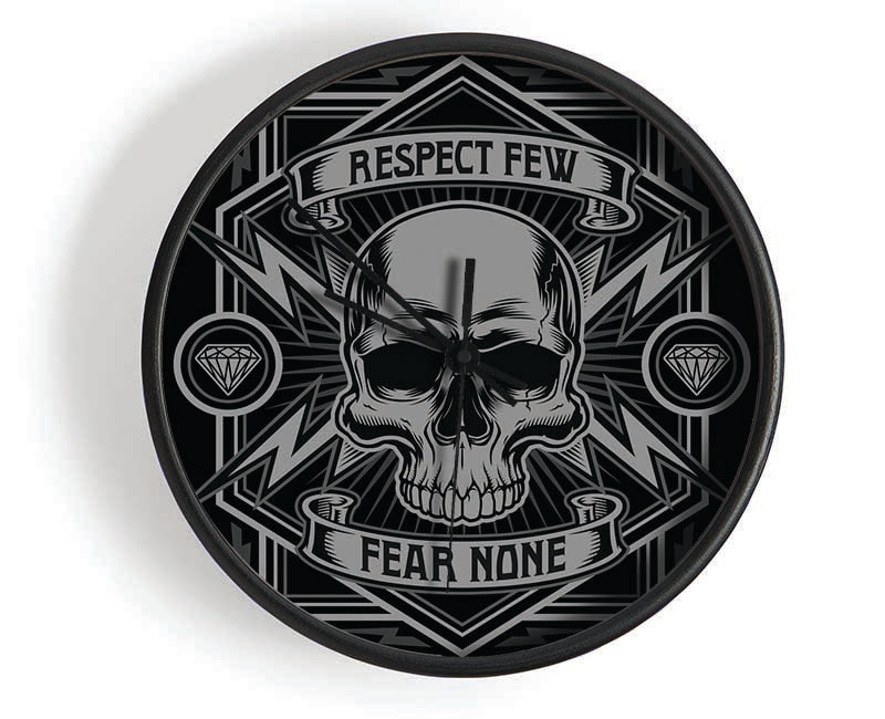 Respect Few Fear None Clock - Wallart-Direct UK