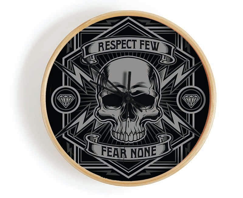Respect Few Fear None Clock - Wallart-Direct UK