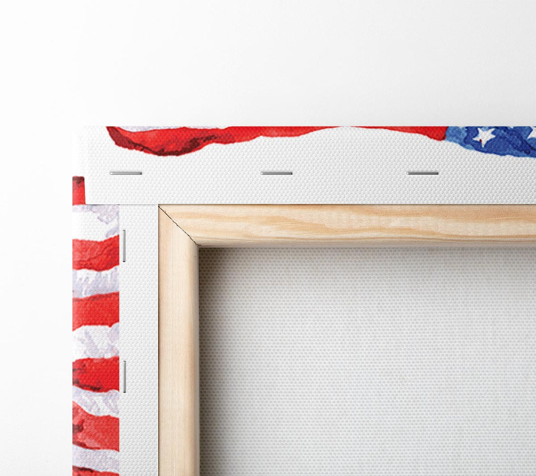  A Canvas Print of The Ink Splatter American Flag Canvas Wall Art