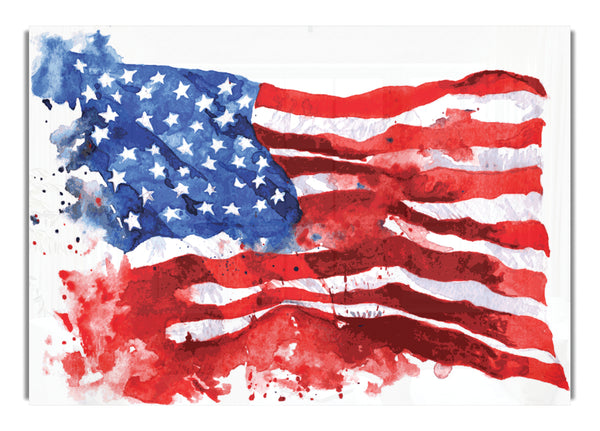 The Ink Splatter American Flag