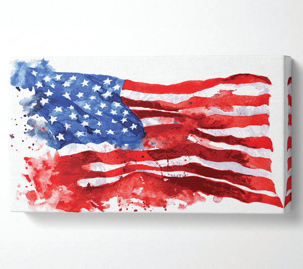 Die Tintenspritzer-amerikanische Flagge