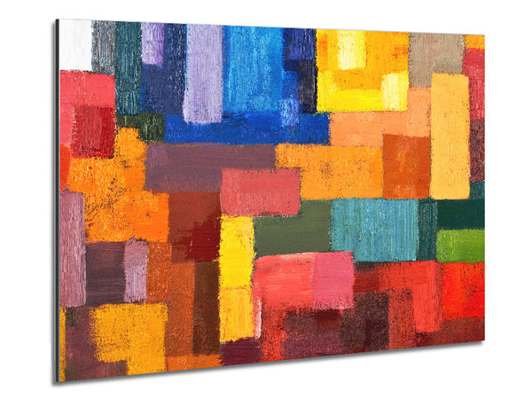 Patchwork Colours Mix Metal Print