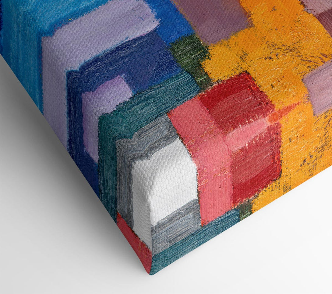 Picture of Patchwork Colours Mix Canvas Print Wall Art