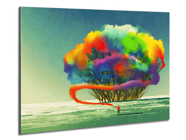 Bäume Regenbogen Wolke