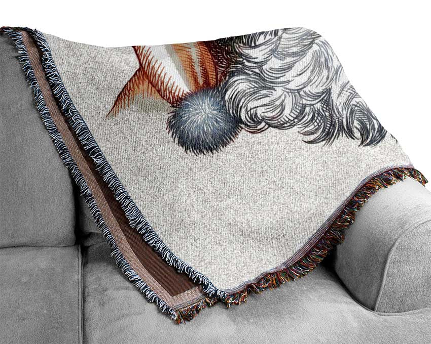 Santa Is Here Woven Blanket