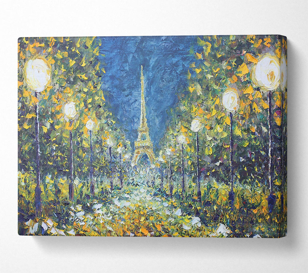 Picture of The Streetlights To Paris Canvas Print Wall Art