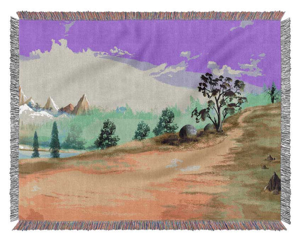 Lilac Skies Of Paradise Woven Blanket