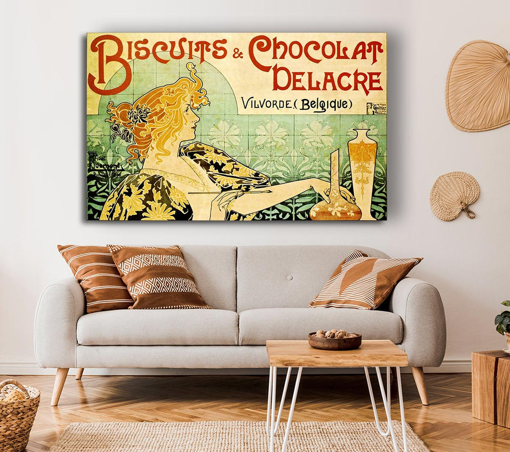 Picture of Biscuits And Chocolat Delacre Canvas Print Wall Art