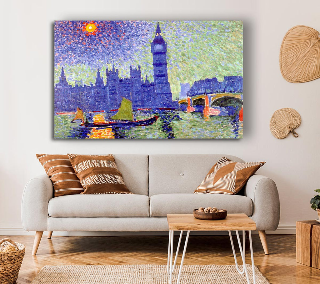 Picture of Claude Monet Thames Canvas Print Wall Art