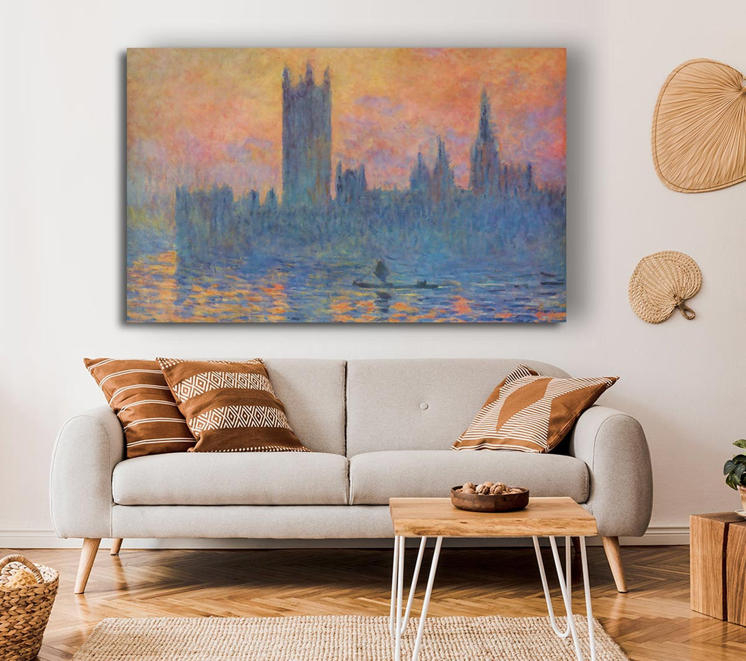 Picture of Monet London Parliament In Winter Canvas Print Wall Art