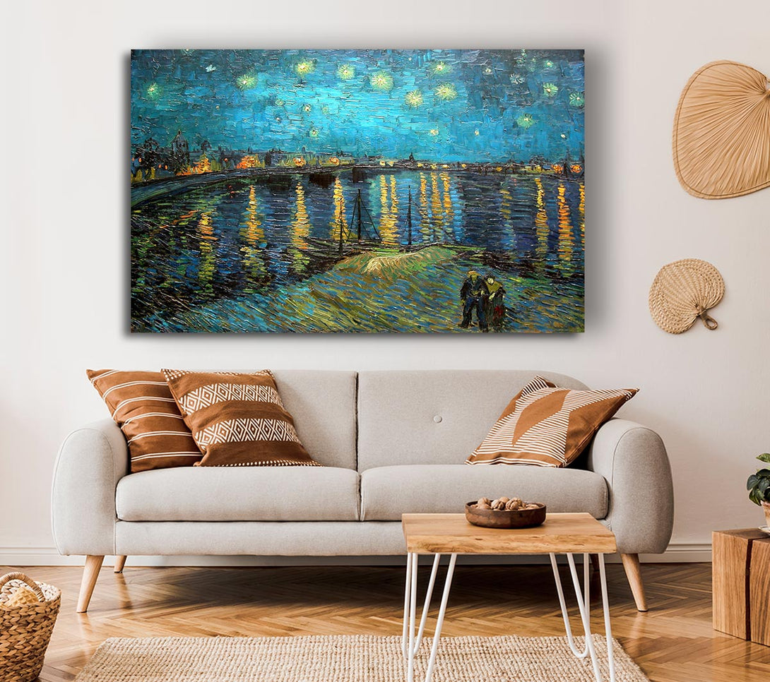 Picture of Van Gogh Starry Night Over The Rhone Canvas Print Wall Art