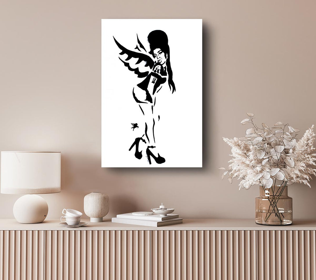 Picture of Amy Winehouse Wings Canvas Print Wall Art