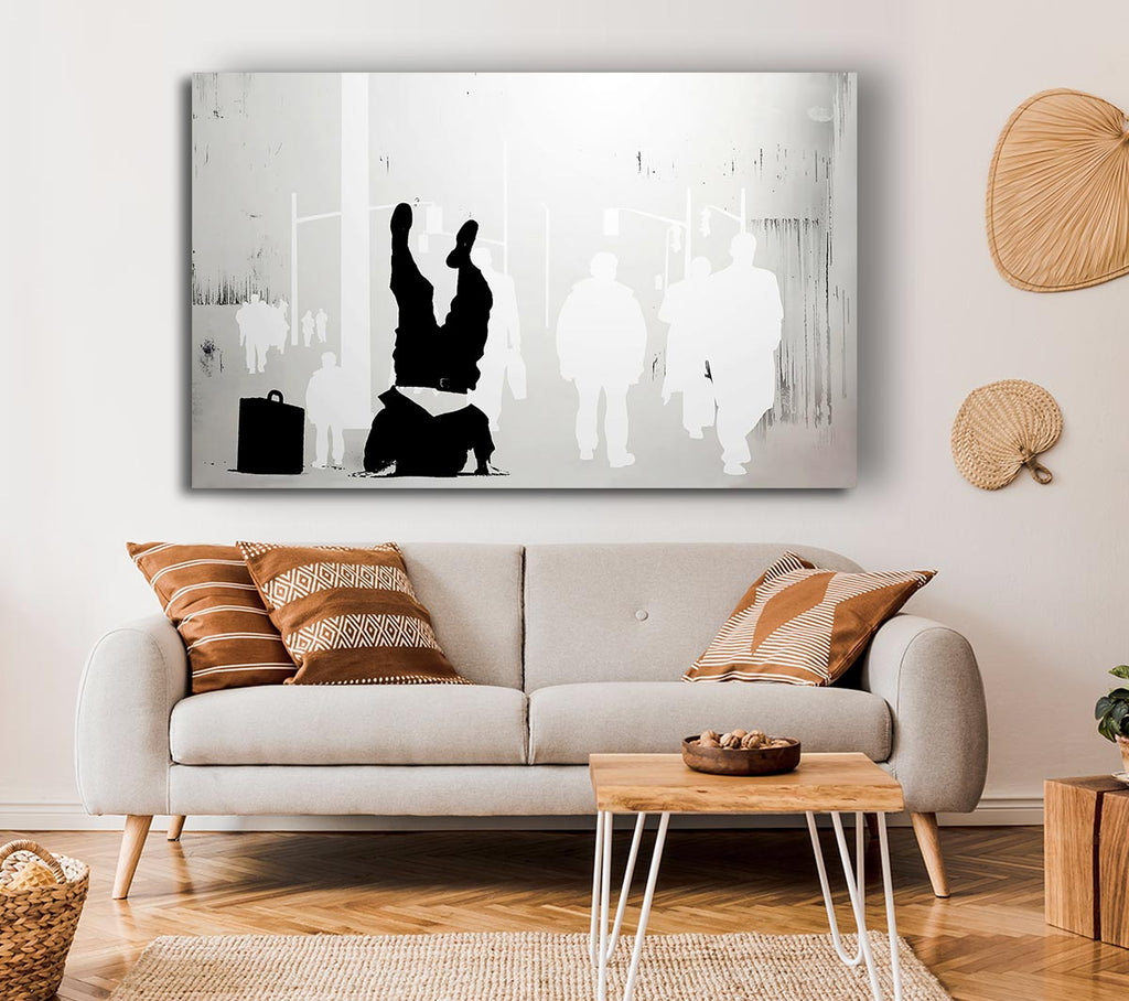 Picture of Bankers Head In The Sand Canvas Print Wall Art