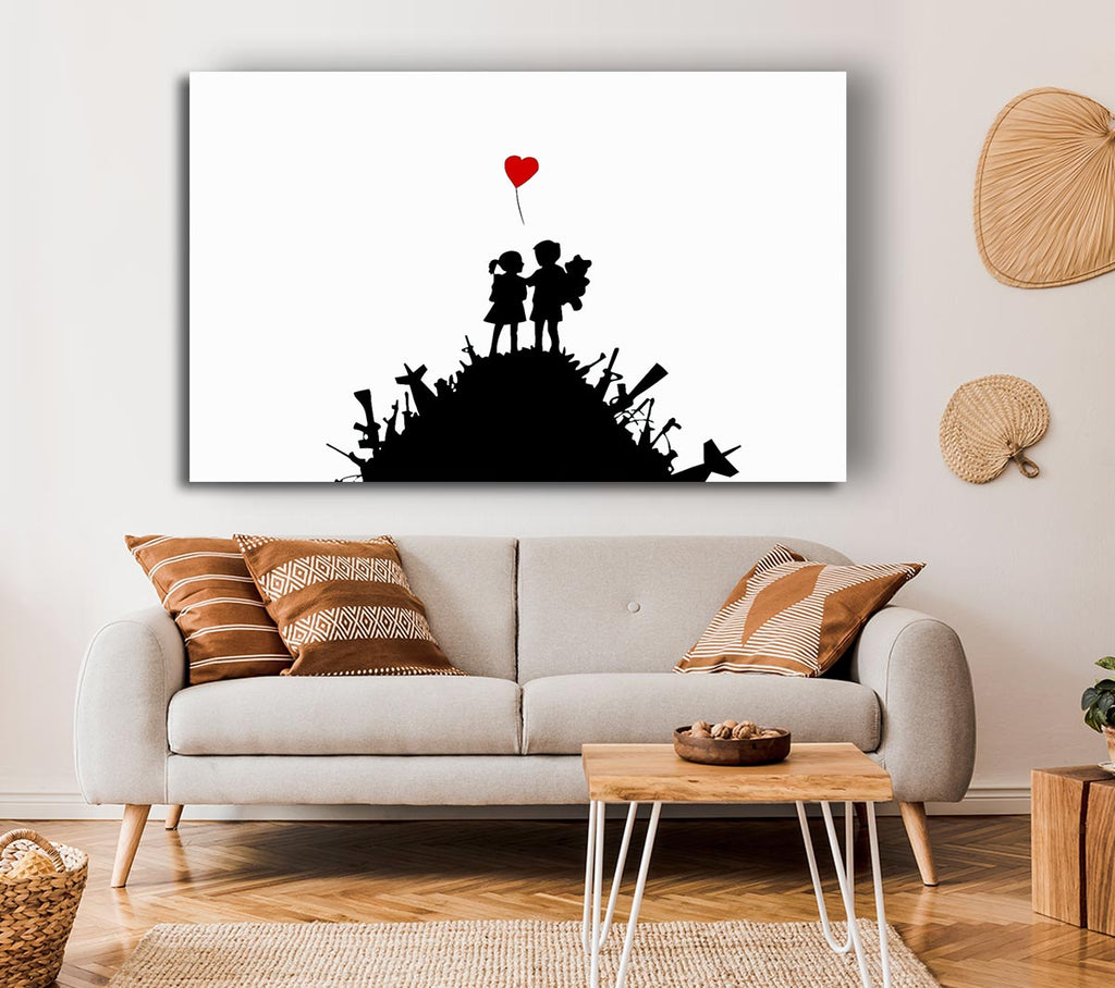 Picture of Childs Love War Canvas Print Wall Art