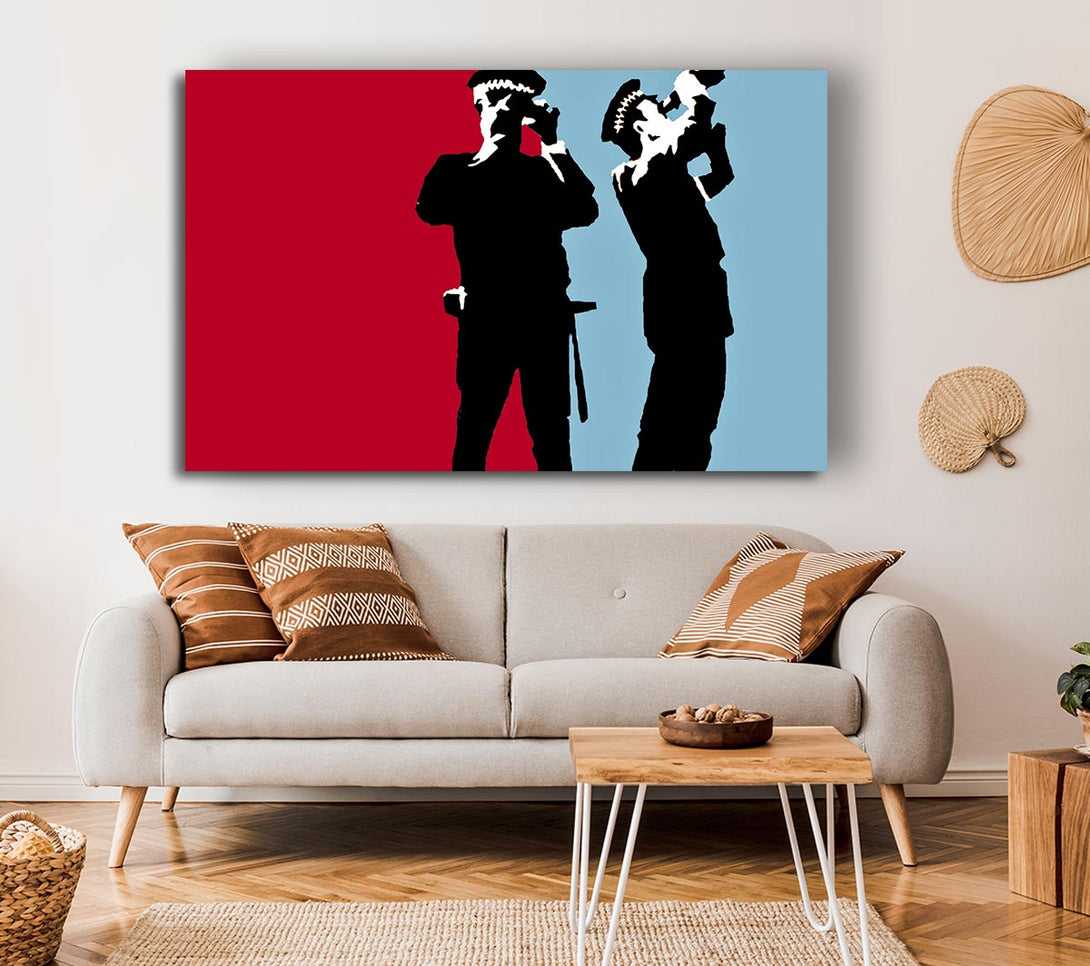 Picture of Constabulary Blue Red Canvas Print Wall Art