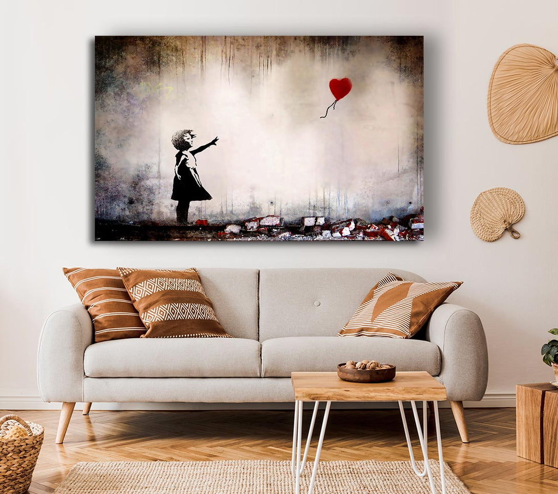 Picture of Heart Balloon Canvas Print Wall Art