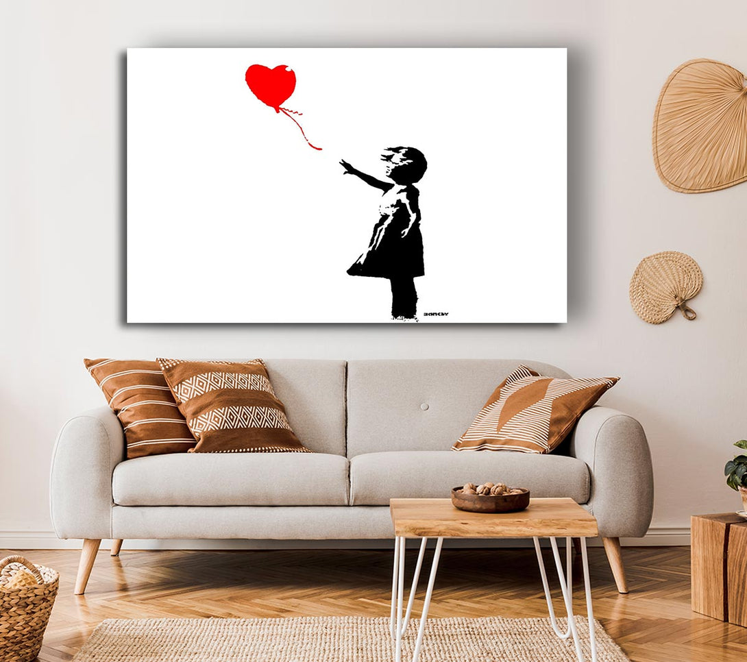 Picture of Heart Girl Canvas Print Wall Art