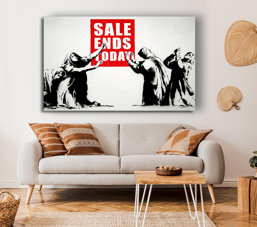  A Canvas Print of Banksy Homage To The Sales Canvas Wall Art