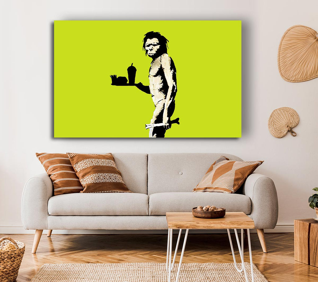 Picture of Mcdonalds Caveman Lime Canvas Print Wall Art