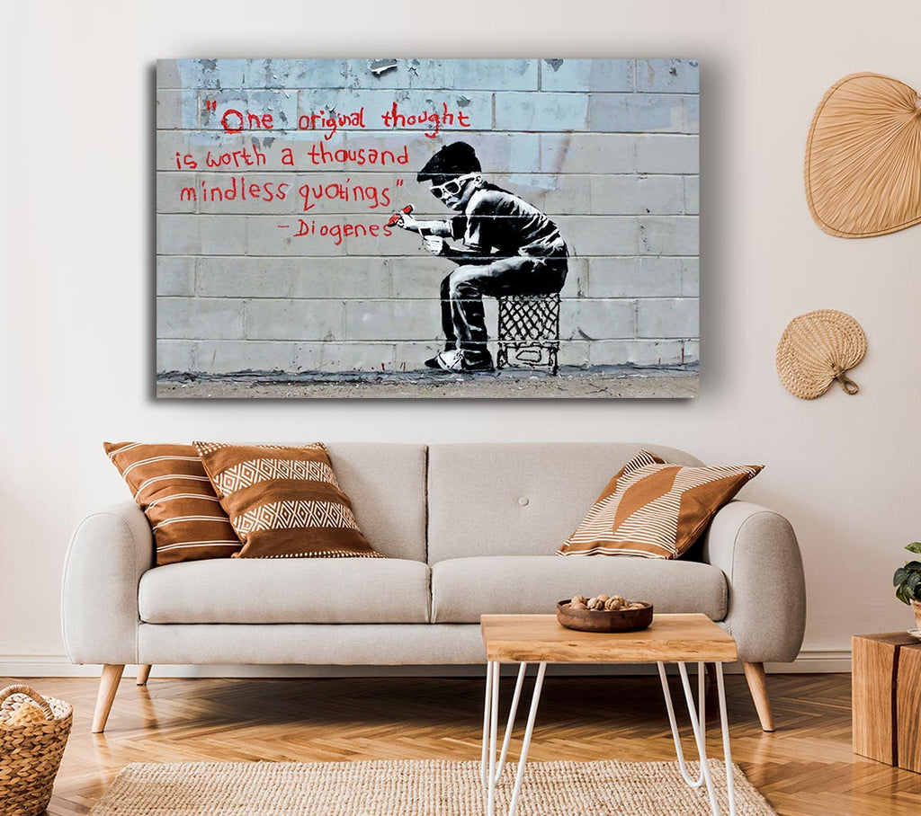 Picture of One Original Thought Is Worth A... Canvas Print Wall Art