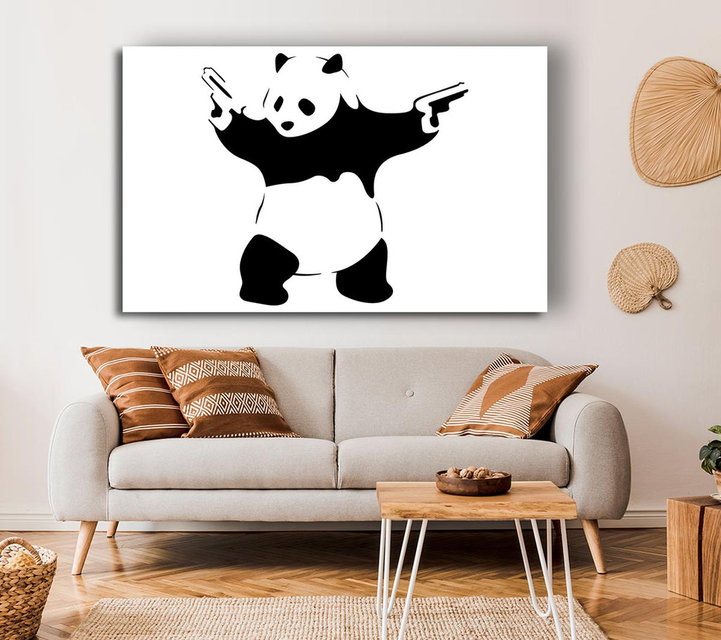 Picture of Panda Guns Canvas Print Wall Art