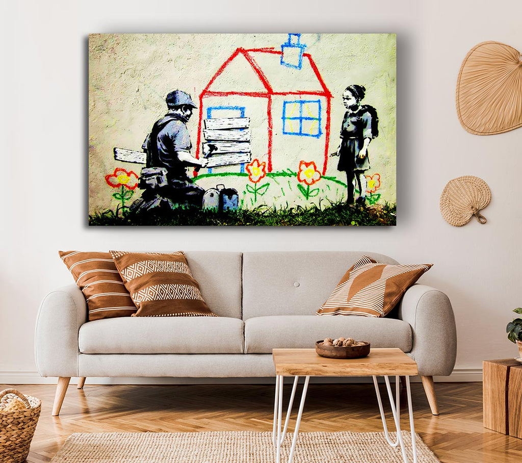 Picture of Wendy House Barricade Canvas Print Wall Art