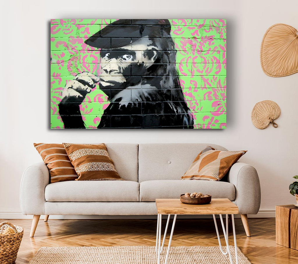 Picture of Monkey Cap Canvas Print Wall Art