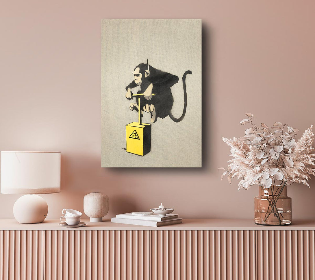 Picture of Monkey Detonator Canvas Print Wall Art