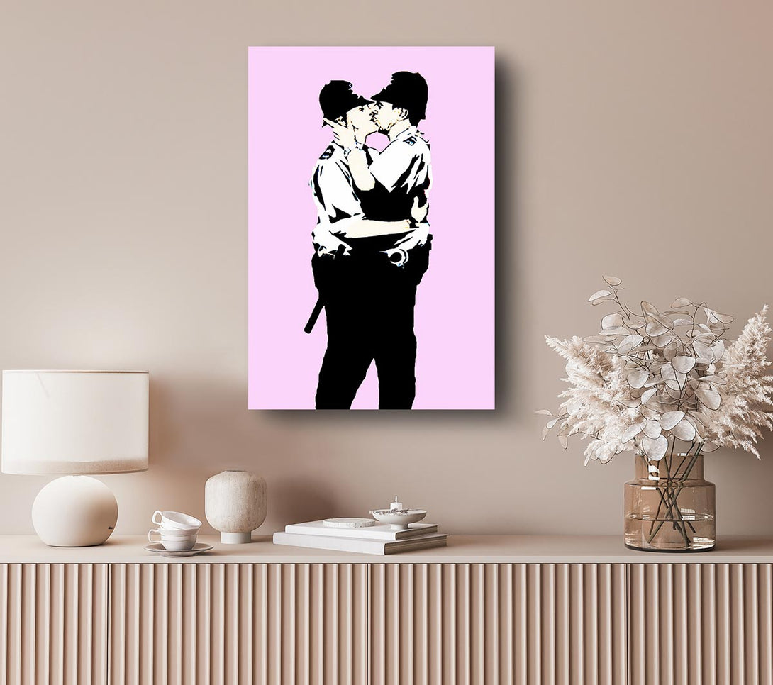 Picture of Bent Coppers Pink Canvas Print Wall Art