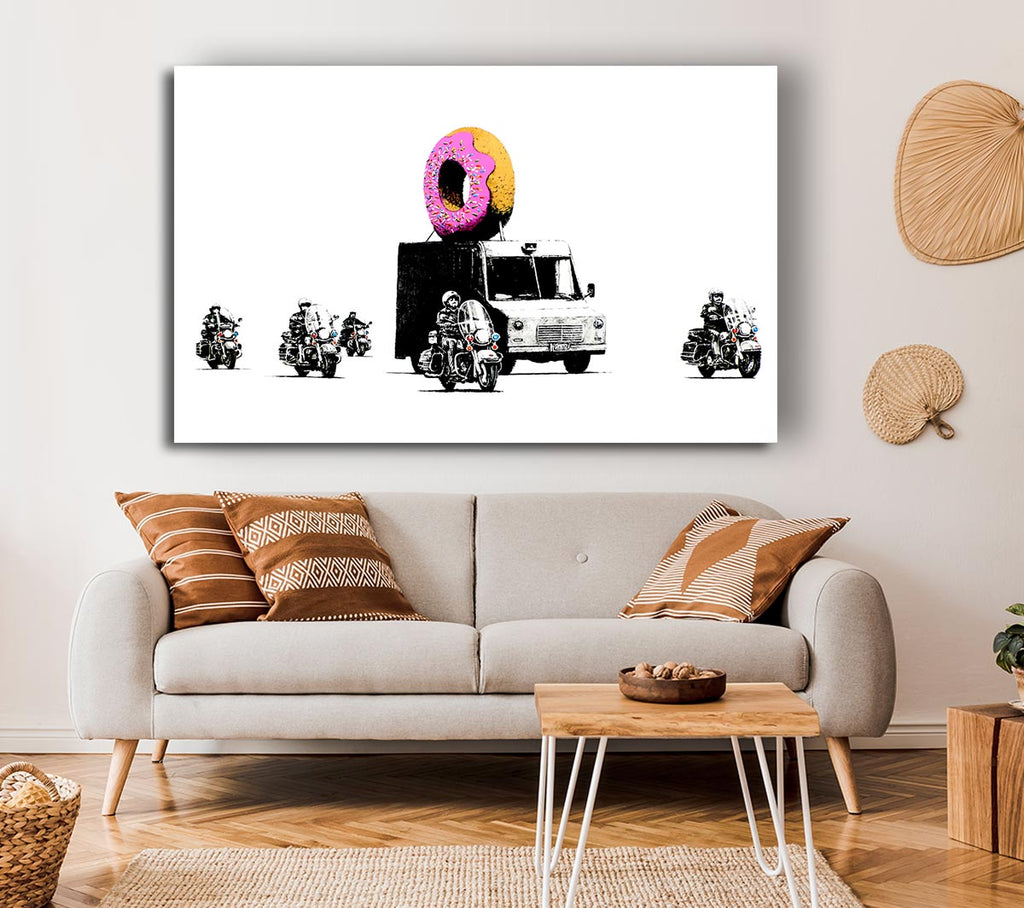 Picture of Donut Security Canvas Print Wall Art