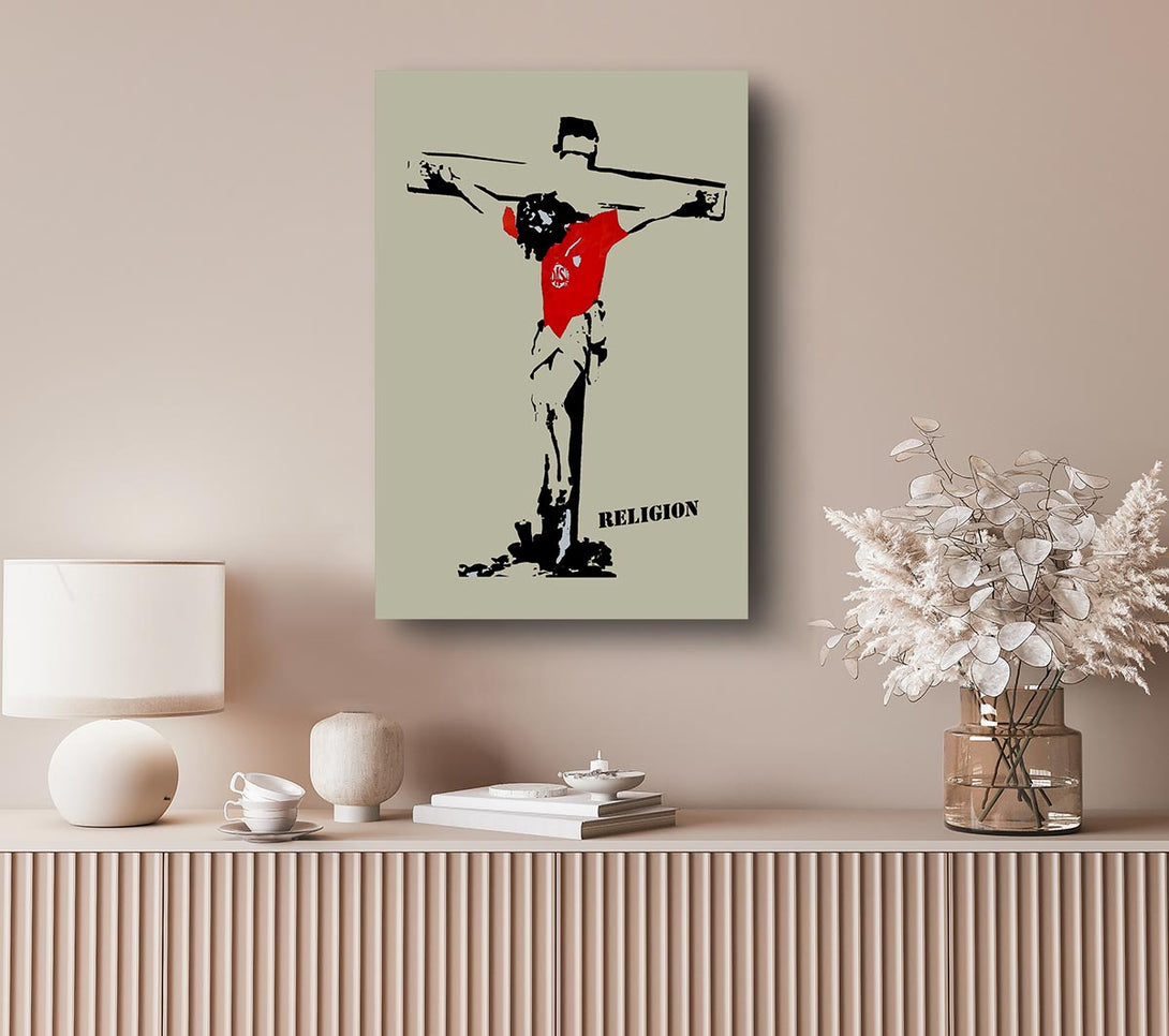 Picture of Football Religion Canvas Print Wall Art