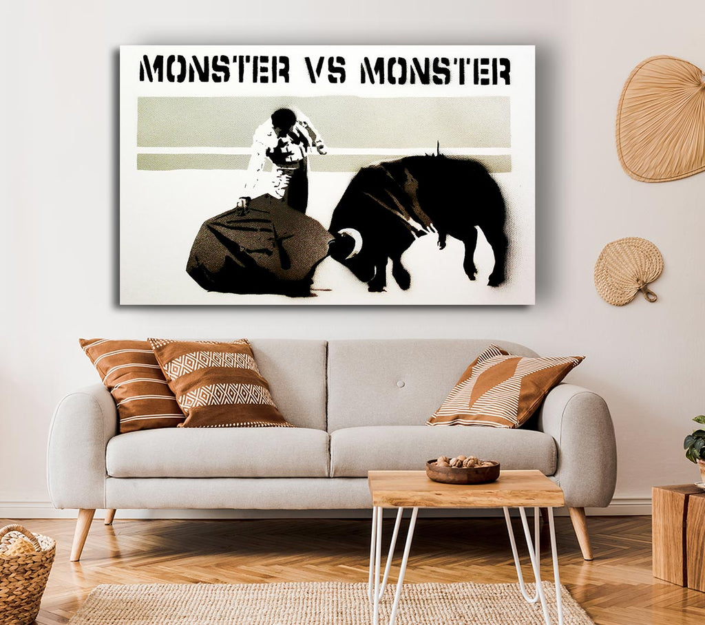 Picture of Monster Vs Monster Canvas Print Wall Art