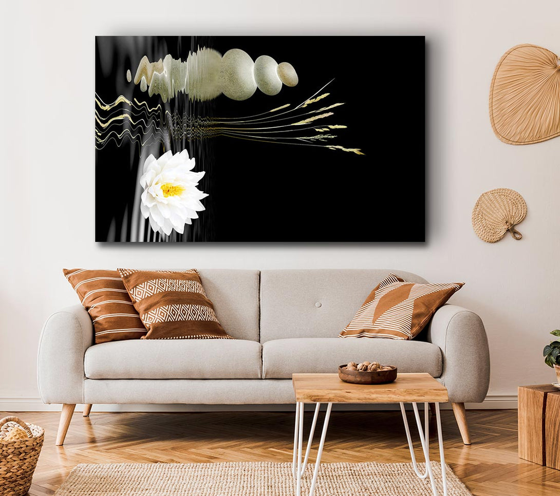 Picture of Waterlily Reflection Ripples Canvas Print Wall Art