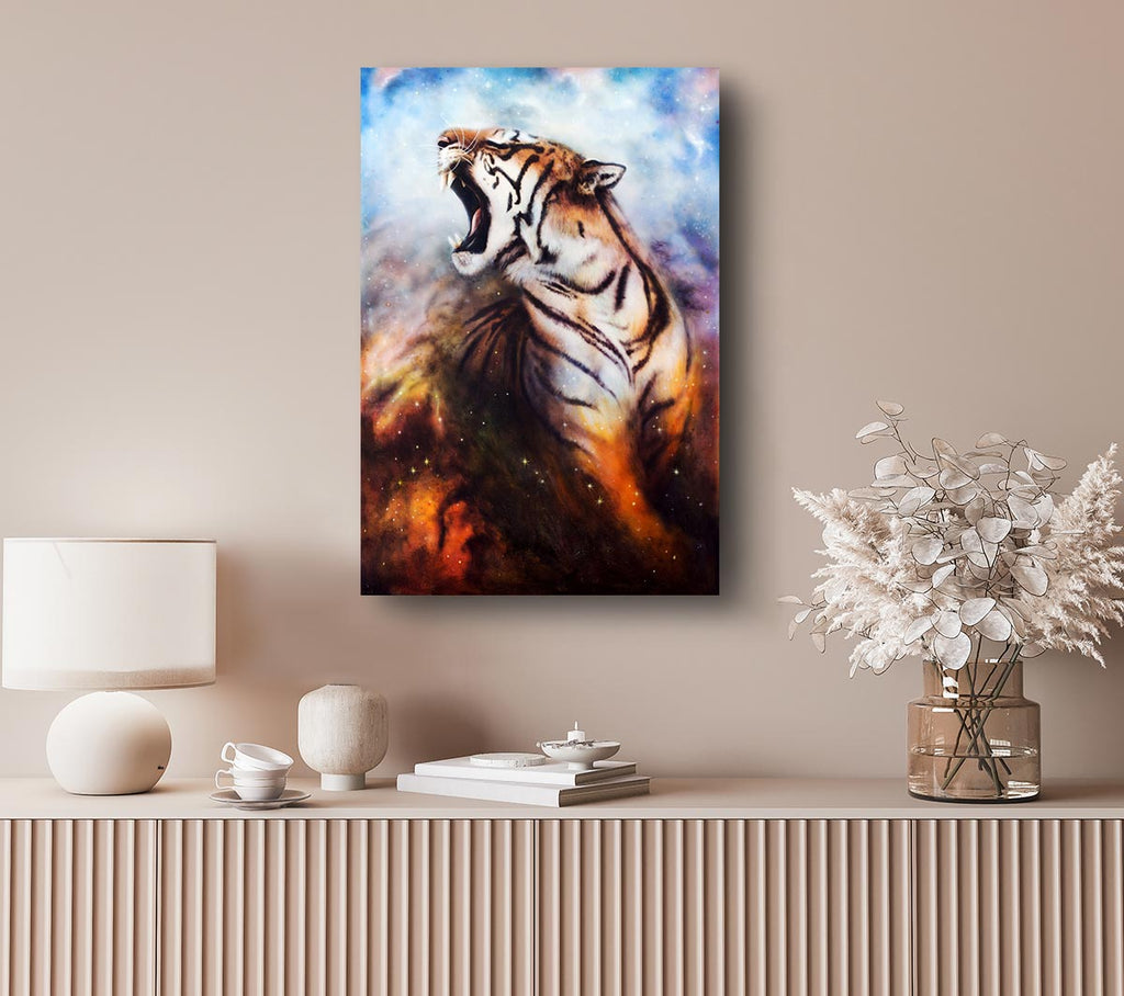 Picture of Roaring Tiger Canvas Print Wall Art