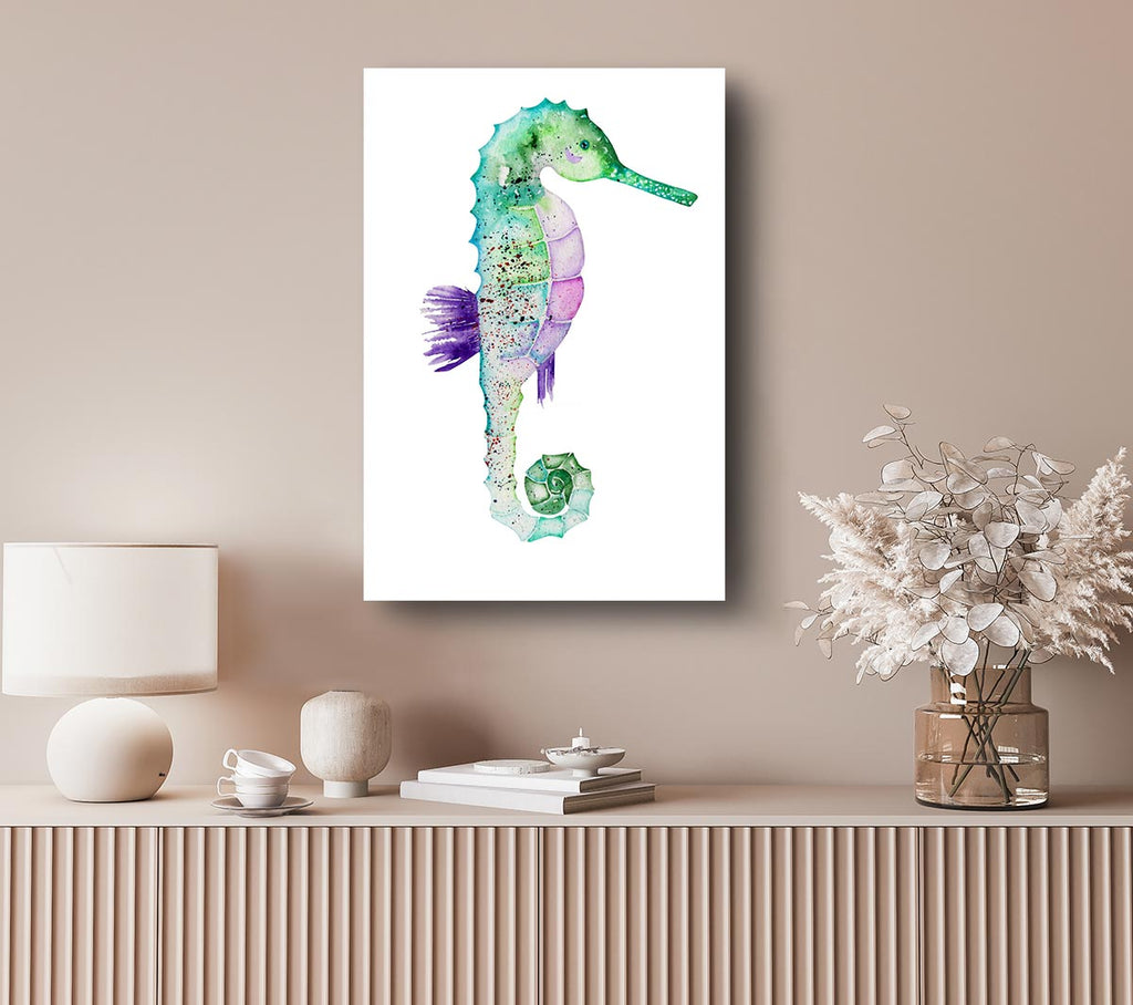 Picture of Spotted Seahorse Canvas Print Wall Art