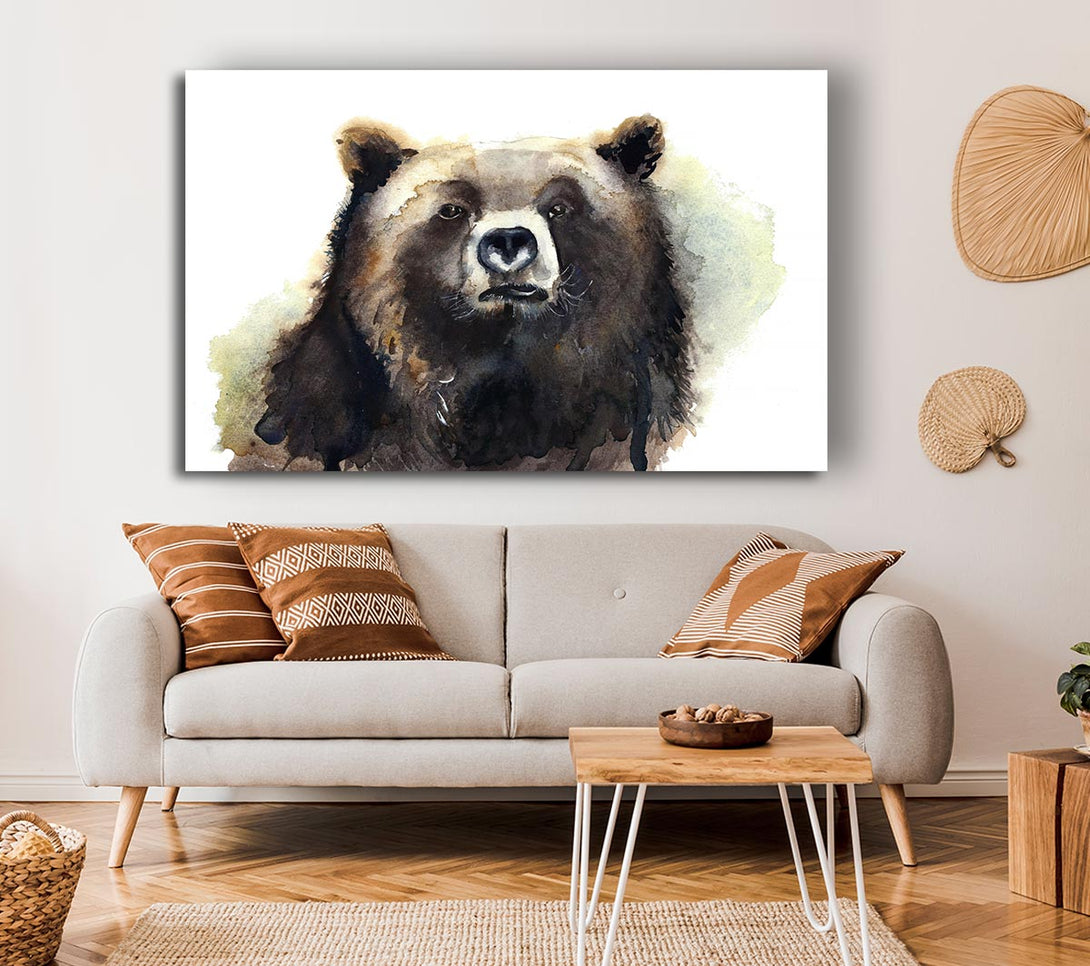  A Canvas Print of Grumpy Bear Canvas Print