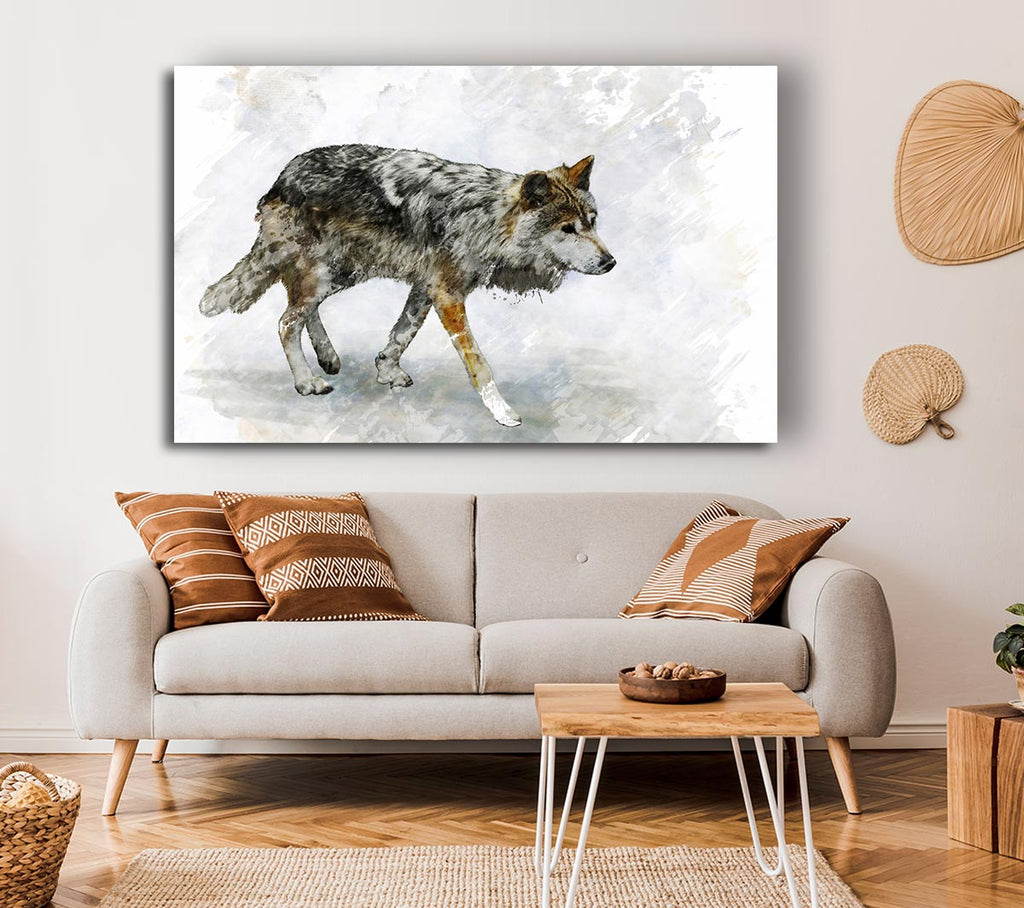 Picture of Wolf Trek Canvas Print Wall Art