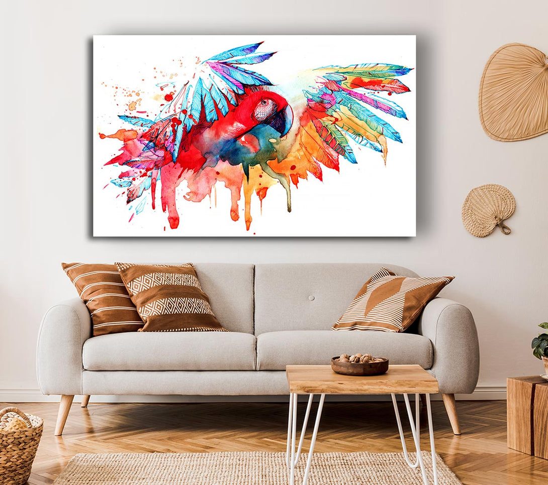  A Canvas Print of Colourful Parrot Canvas Print