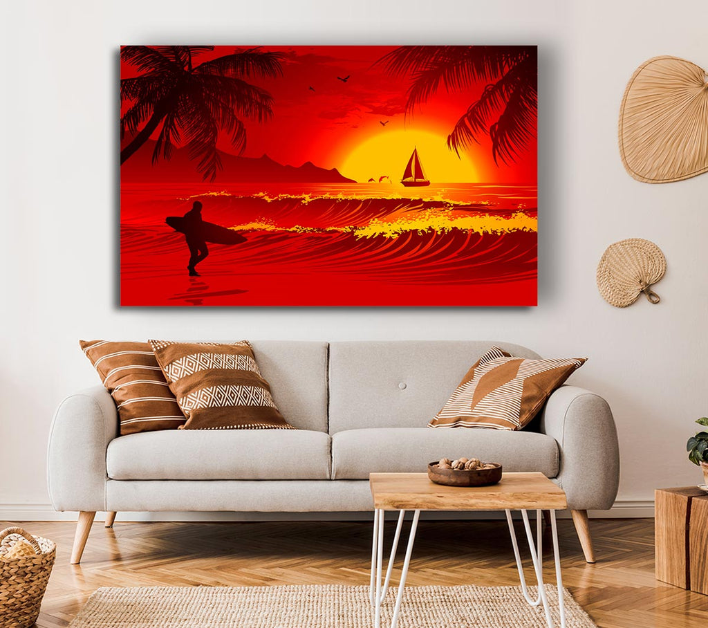 Picture of Surfers Dream Canvas Print Wall Art