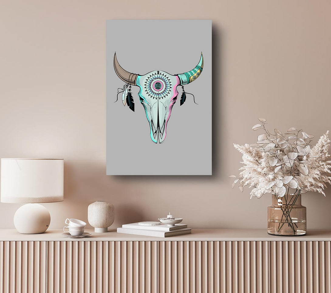 Picture of Red Indian Goats Head Canvas Print Wall Art
