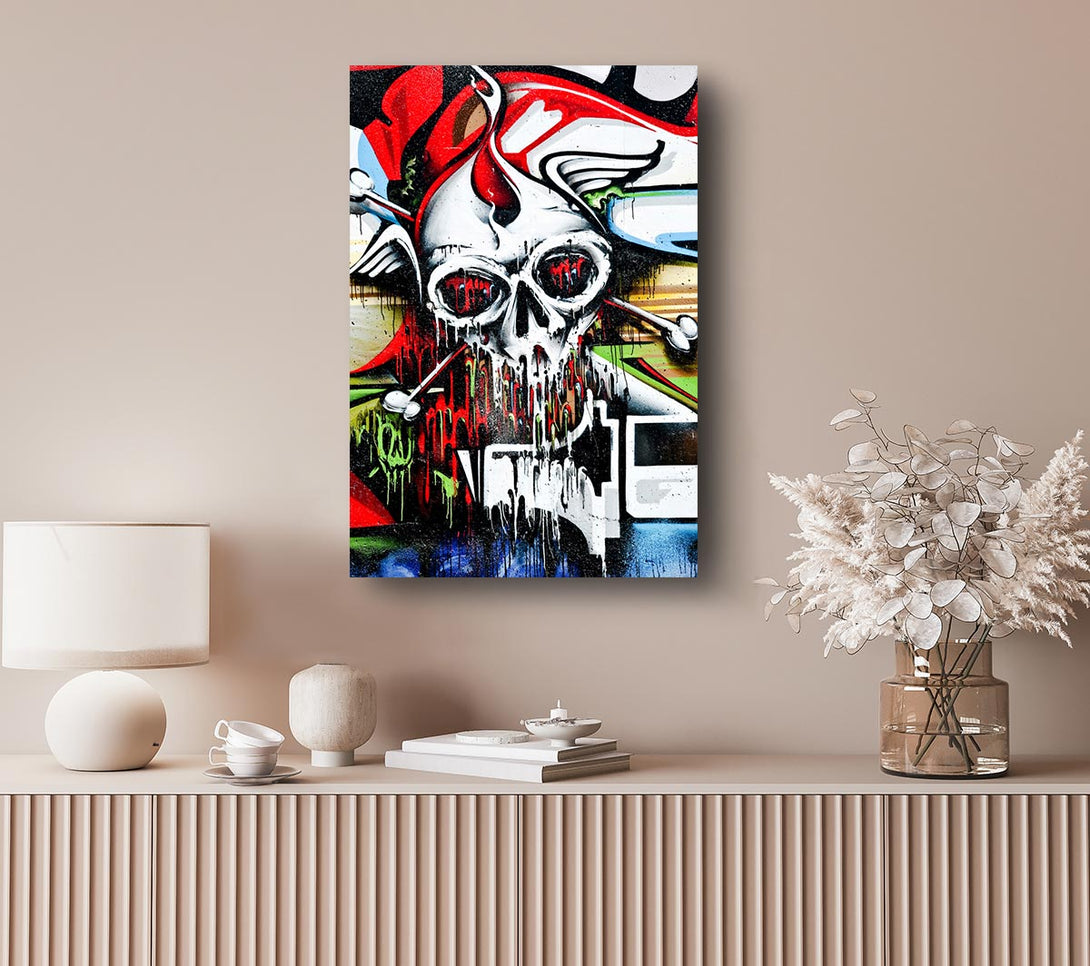  A Canvas Print of Melting Skull Canvas Print