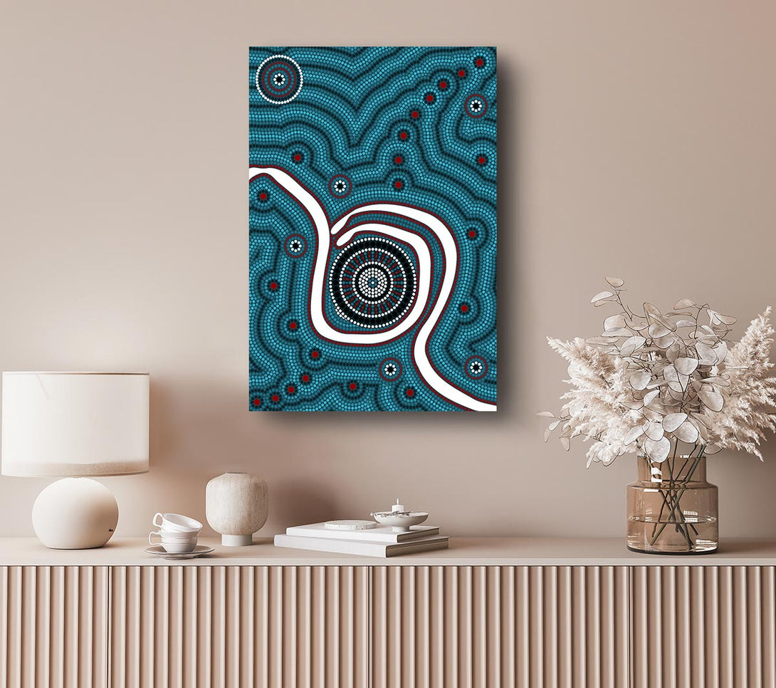 Picture of Aboriginal Pattern 1 Canvas Print Wall Art