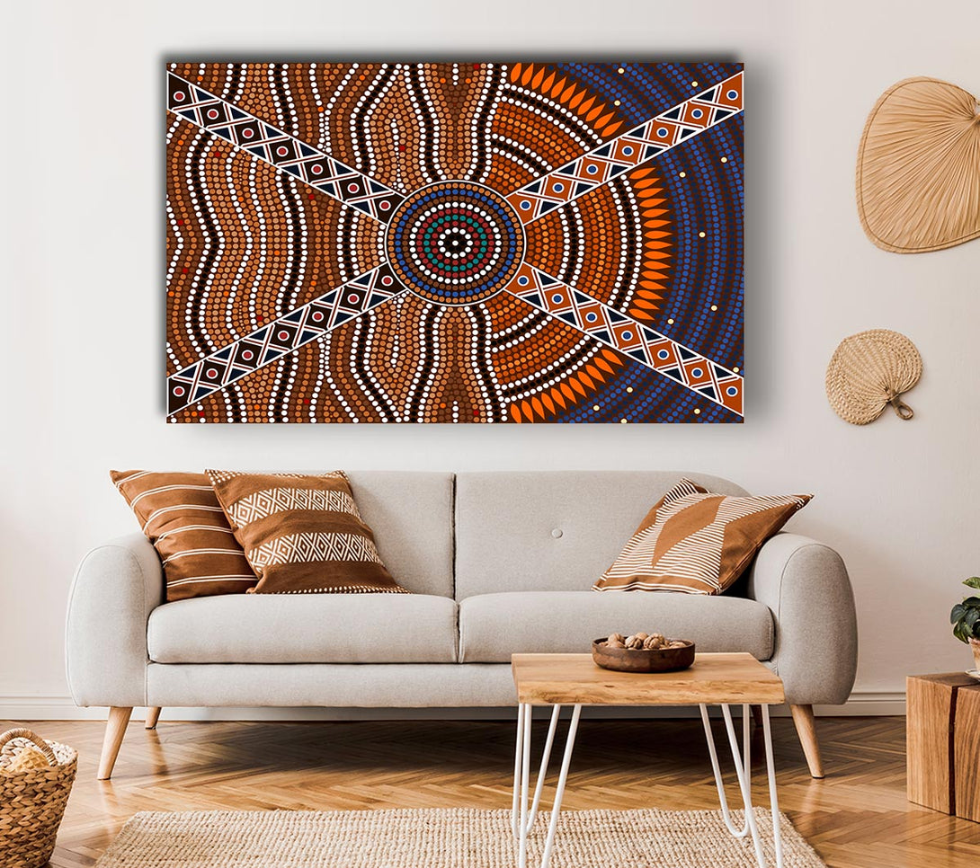 Picture of Aboriginal Pattern 2 Canvas Print Wall Art