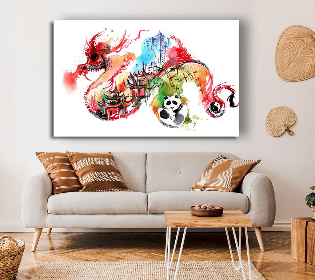 Picture of The Life In A Chinese Dragon Canvas Print Wall Art